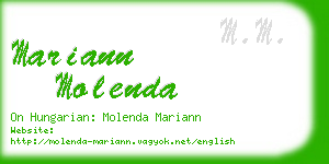 mariann molenda business card